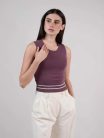 André Maurice Top in maglia con bordi in contrasto 100% WS