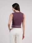 André Maurice Top in maglia con bordi in contrasto 100% WS