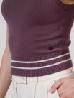André Maurice Top in maglia con bordi in contrasto 100% WS