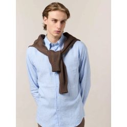 André Maurice Camicia rigata 55% LI 45% CO