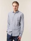 André Maurice camicia a righe in fresco cotone e lino