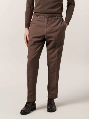 André Maurice Pantalone carrot-fit in cotone e lino 69% Cotton 31% Linen