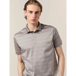   André Maurice Polo rigata con collo in costina in puro cotone 100%CO