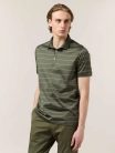 André Maurice Polo rigata con collo in costina in puro cotone 100%CO