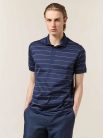 André Maurice Polo rigata con collo in costina in puro cotone 100%CO
